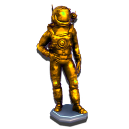 Gold Astronaut Statue