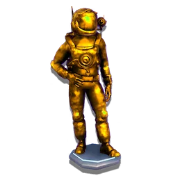 Gold Astronaut Statue