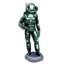 Silver Astronaut Statue