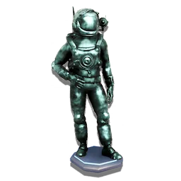 Silver Astronaut Statue