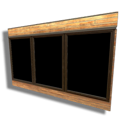 Large Timber Double Window (mid)