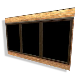 Large Timber Double Window (mid)