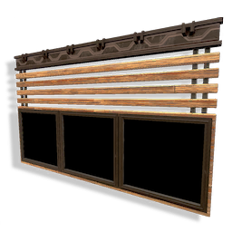 Large Timber Triple Window (top)