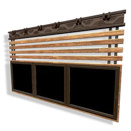 Large Timber Triple Window (top)