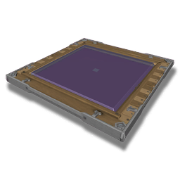 Wood-framed Glass Panel