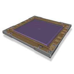 Wood-framed Glass Panel